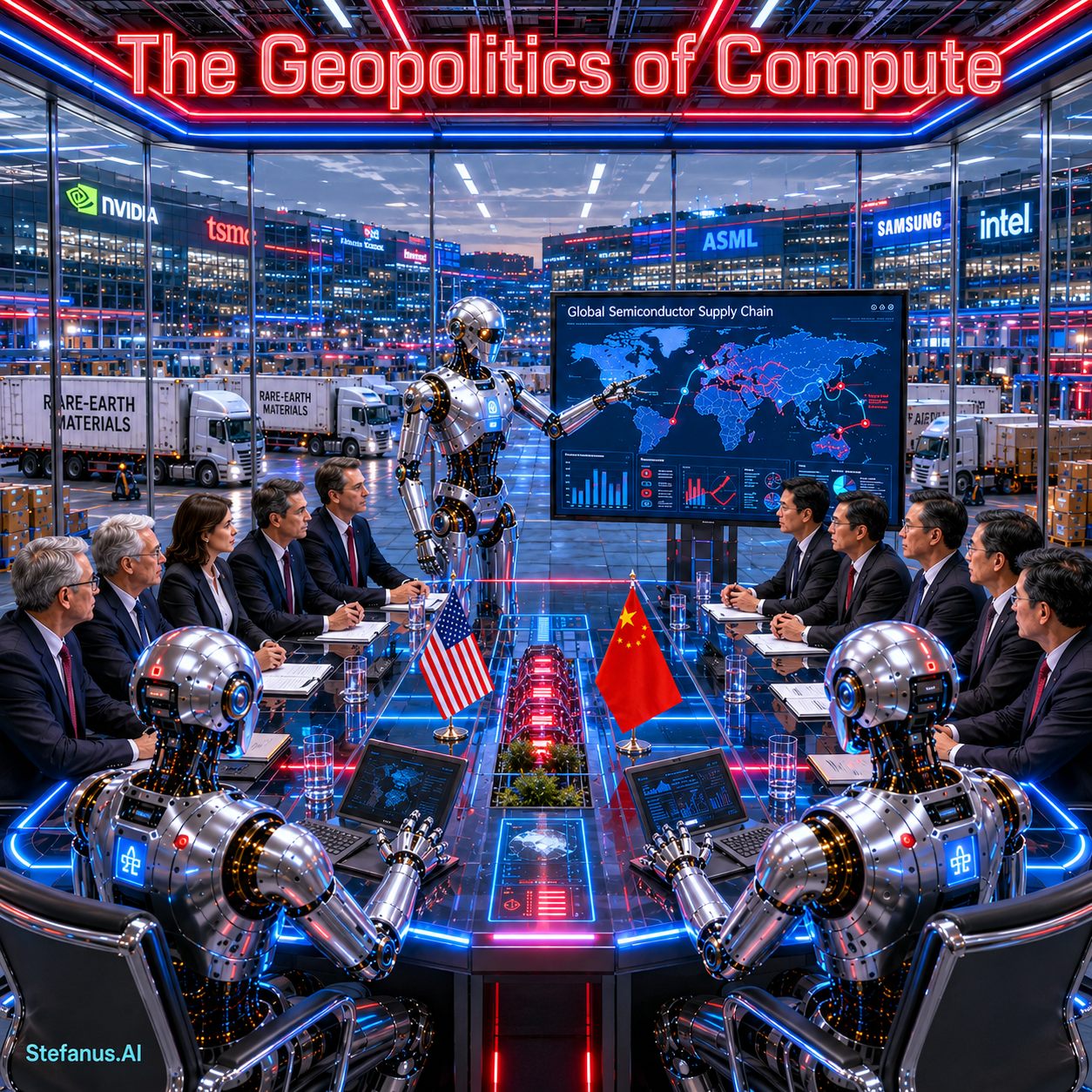 The Geopolitics of Compute: AI GPU Infrastructure, Robotics Supply Chains, and the US–China Bifurcation of the Intelligence Economy