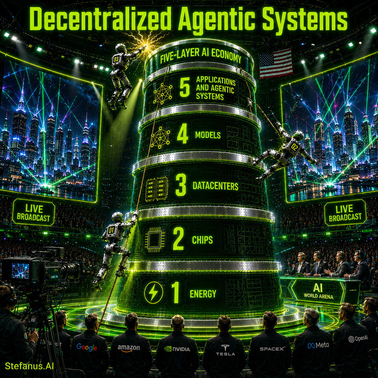 Decentralized Agentic Systems: Orchestrating Trust, Coordination, and Autonomous Intelligence Across the Five-Layer AI Economy