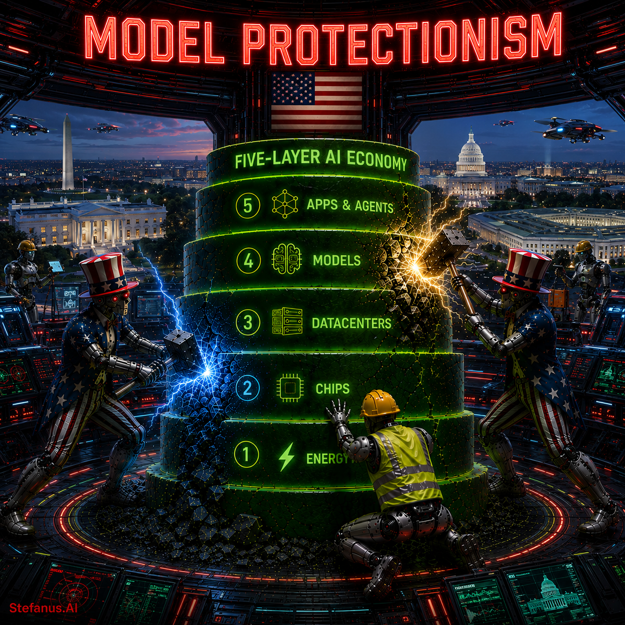 Model Protectionism: How the Anthropic Block Knocked Down the Second Layer of Jensen Huang’s Five-Layer AI Economy and Signals the Rise of the Algorithmic Iron Curtain