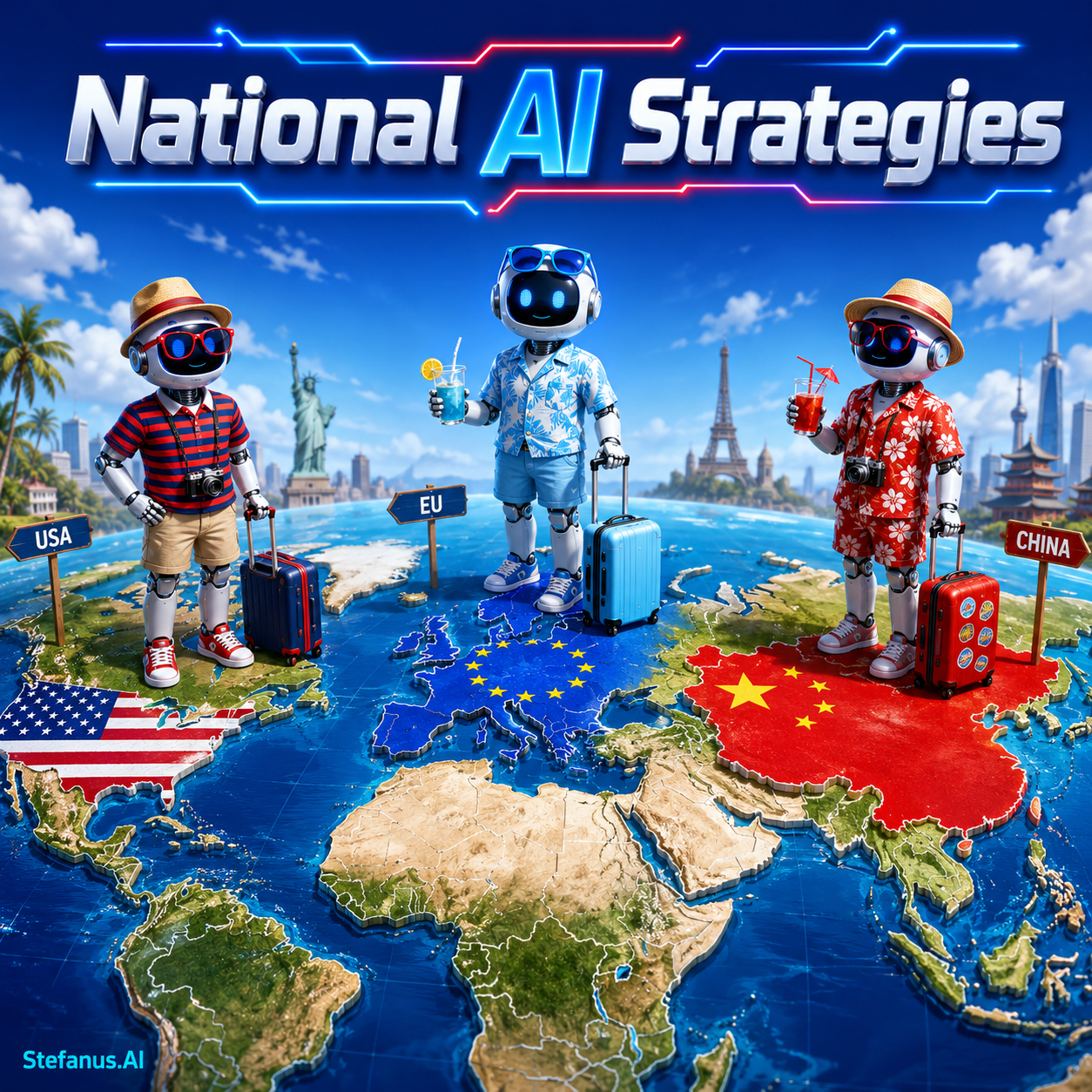 National AI Strategies: A Comparative Analysis of the US, China, and the EU — Sovereignty, Speed, and Safeguard — How Three Powers Are Building the Algorithmic Century