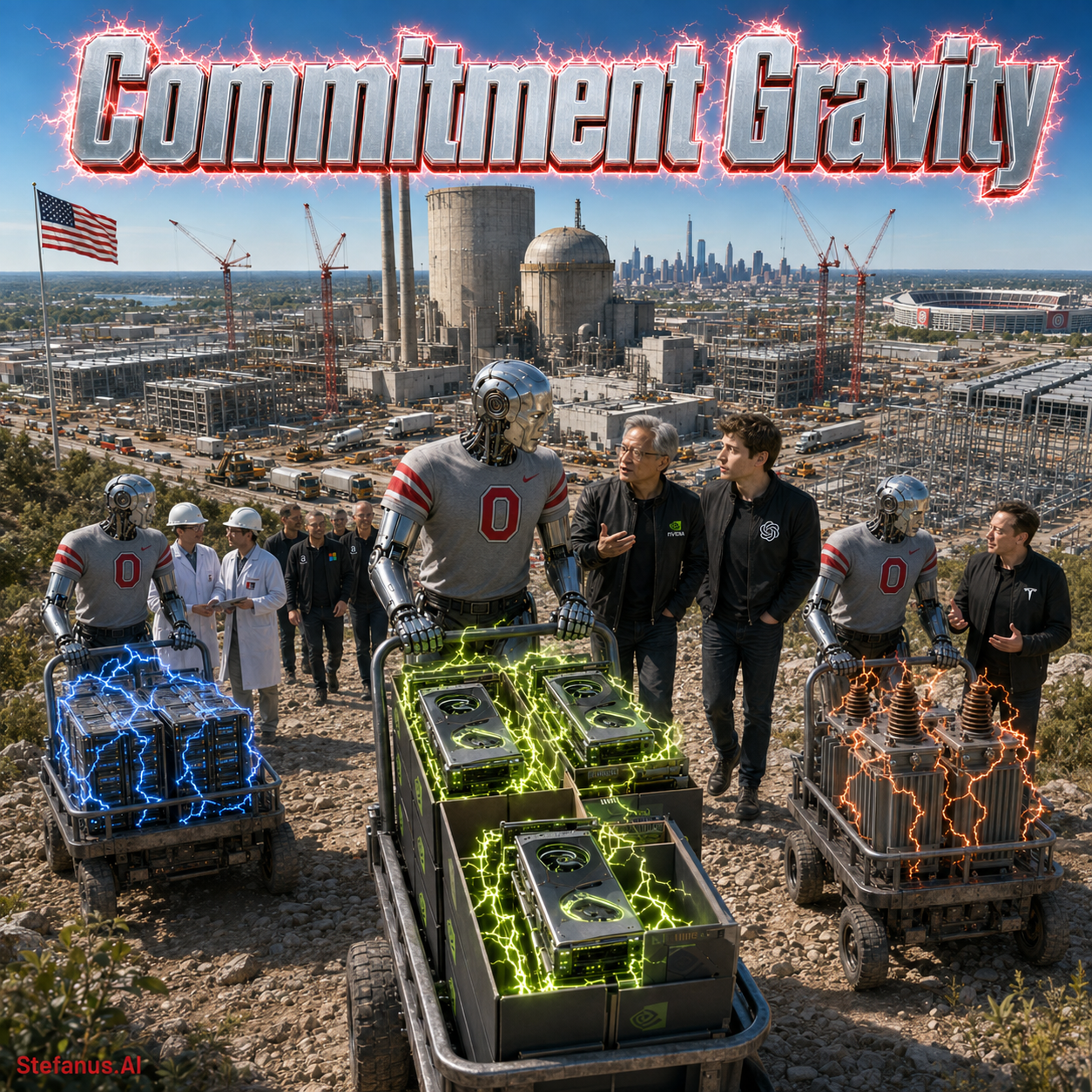 Commitment Gravity: How Trillions of Dollars of AI Promises — Purchase Commitments, Twenty-Year Leases, Credit Guarantees, and Take-or-Pay Power Contracts — Are Pulling the Five-Layer AI Economy Into a Buildout That Becomes Harder to Reverse Every Year