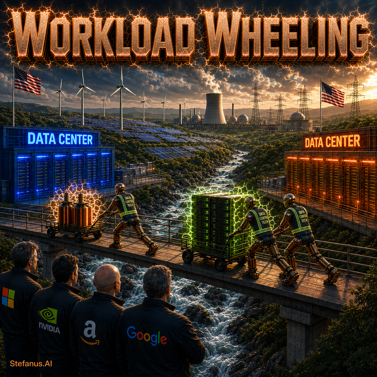 Workload Wheeling: When Artificial Intelligence Moves Between Data Centers to Follow Available Electricity Instead of Waiting for the Power Grid