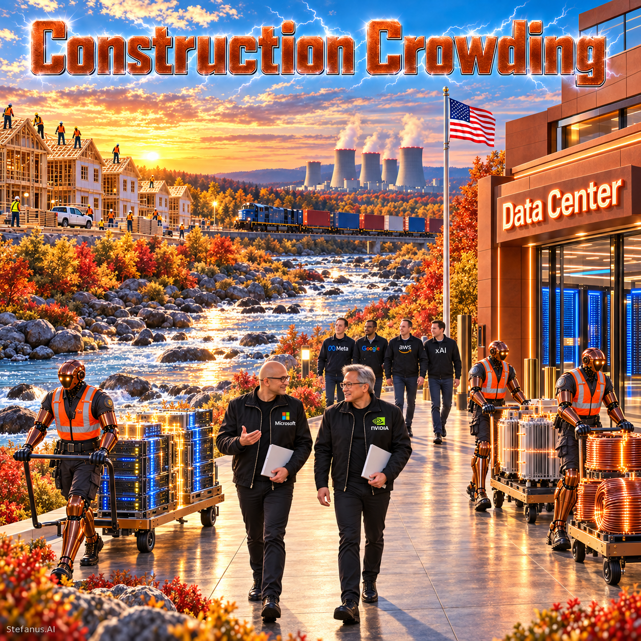Construction Crowding: When the AI Datacenter Boom Competes With Housing, Semiconductor Fabs, Power Plants, Roads, and Public Infrastructure for the Same Finite Workforce