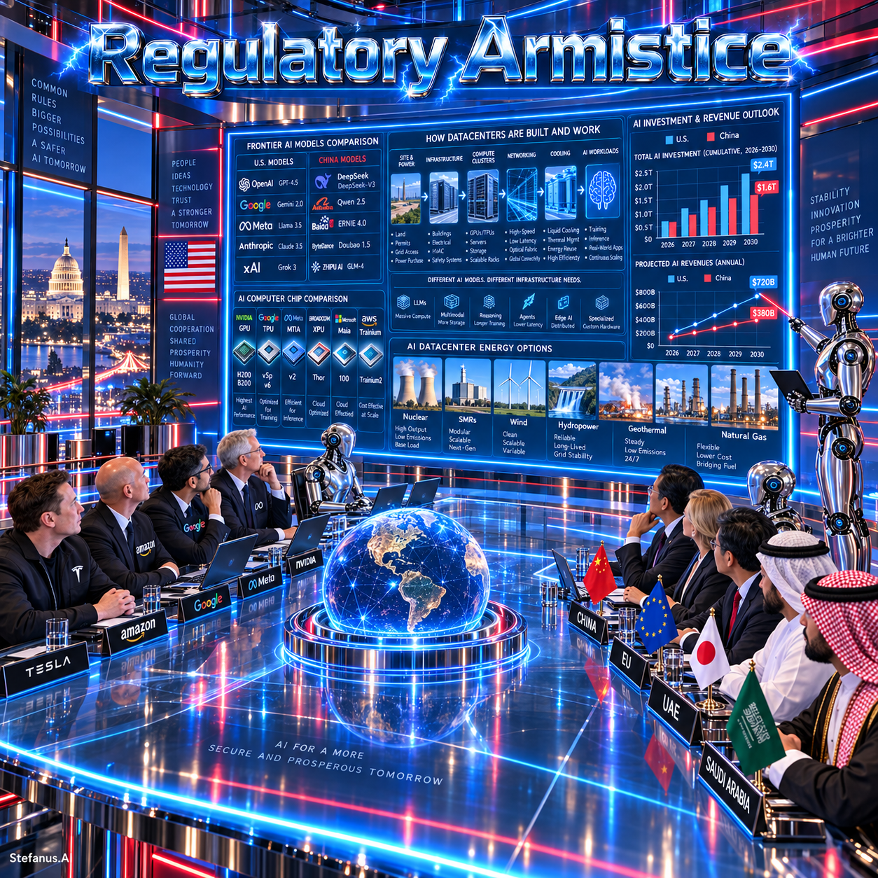 Regulatory Armistice: When the United States and China Compete for Artificial-Intelligence Dominance — but Discover They Need Common Rules to Keep Frontier AI Governable — Chapel Hill, the September Dialogue, and the New Geopolitics of the Five-Layer AI Economy